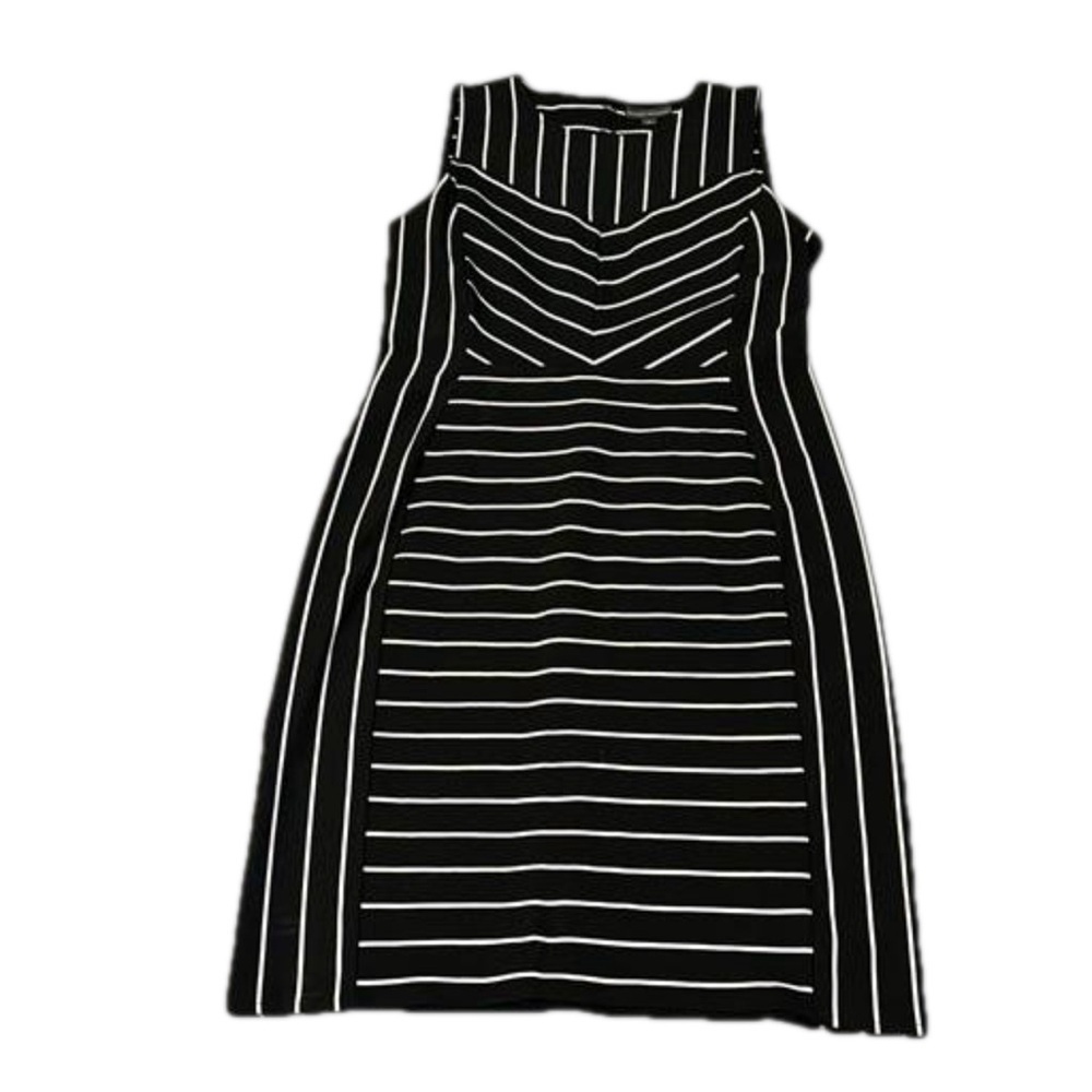 Bold Elements Bodycom Dress, Size L, Black & White Stripes - Picture 2 of 10